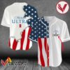 Personalized US Flag Michelob Ultra Baseball Jersey, Perfect Gifts For Fans - Vesles2014S