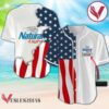 Personalized US Flag Natural Light Baseball Jersey, Perfect Gifts For Fans - Vesles2014S