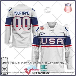 Personalized USA Hockey Home 2022 Olympic Hockey Jersey, Trending Gifts For Fans - Vesles2014s