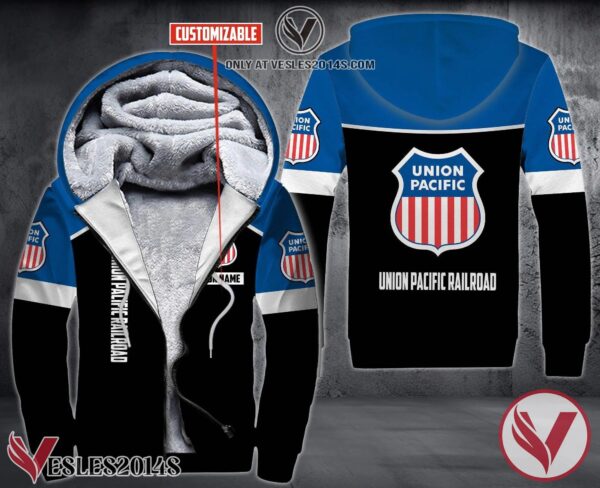 Personalized Union Pacific Railroad Uniform Fleece Hoodie, Unique Gifts For Employee - Vesles2014S 1