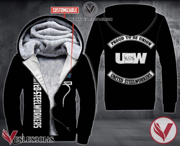 Personalized United Steelworkers Custom All Over Print 3d Fleece hoodie, Unique Gifts For Employee - Vesles2014S 1