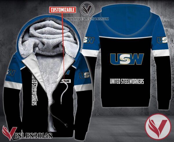 Personalized United Steelworkers Uniform Fleece Hoodie, Unique Gifts For Employee - Vesles2014S 1