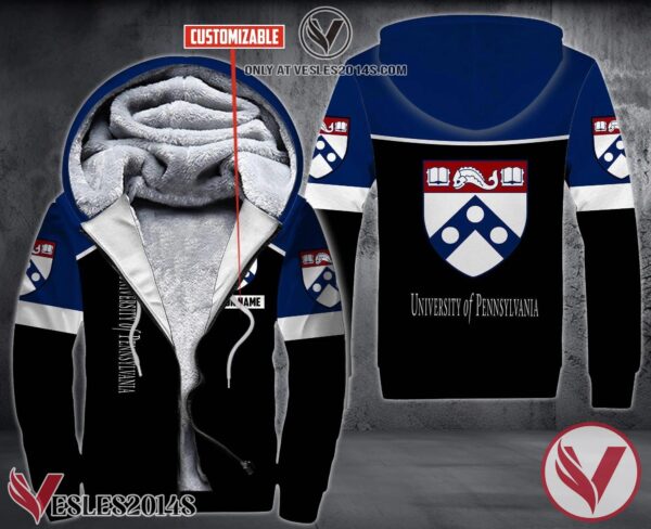 Personalized University Of Pennsylvania Uniform Custom Fleece Hoodie, Unique Gifts For Employee - Vesles2014S 1