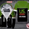 Personalized Us Foods Black Green Uniform CustomFleece Hoodie, Unique Gifts For Employee - Vesles2014S 1