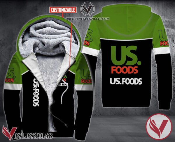 Personalized Us Foods Black Green Uniform CustomFleece Hoodie, Unique Gifts For Employee - Vesles2014S 1