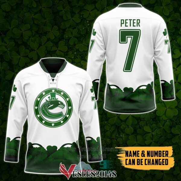 Personalized Vancouver Canucks 2022 St Patrick Day Hockey Jersey, Trending Gifts For Fans - Vesles2014s 3
