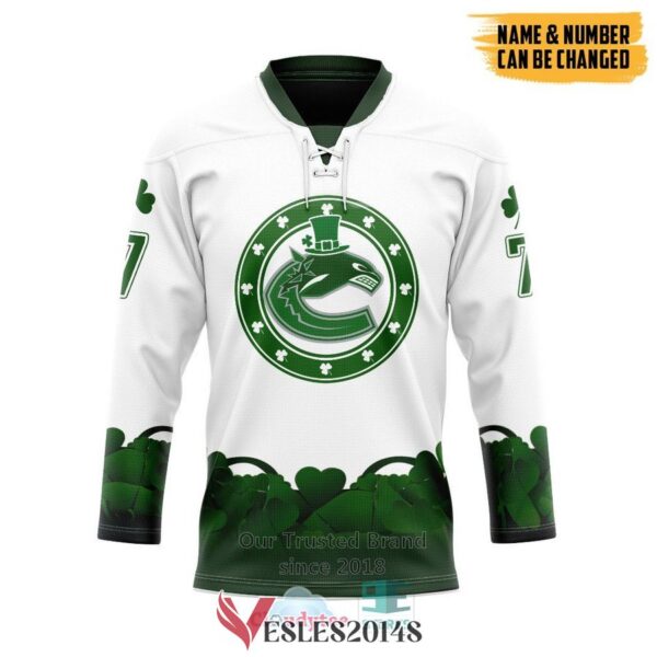 Personalized Vancouver Canucks 2022 St Patrick Day Hockey Jersey, Trending Gifts For Fans - Vesles2014s