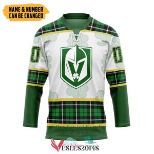 Personalized Vegas Golden Knights St Patrick Day Hockey Jersey, Trending Gifts For Fans - Vesles2014s