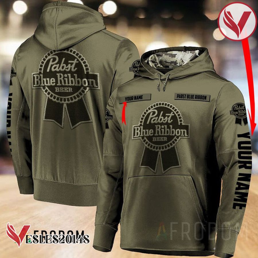 Personalized Vintage Pabst Blue Ribbon Unisex Hoodie - Vesles2014S