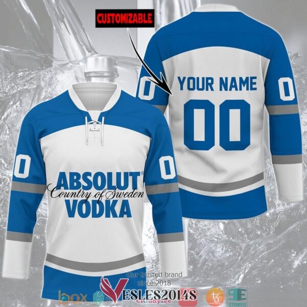 Personalized Vodka Absolut Jersey Hockey Shirt, Trending Gifts For Fans - Vesles2014s