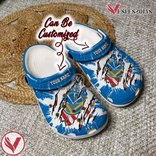 Personalized Warriors Basketball Flag Clog Shoes, Unique Gift From  Vesles2014S