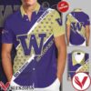 Personalized Washington Huskies Logo Go Huskies Purple Yellow Hawaiian Shirt And Short, Unique Gifts For Friends - Vesles2014S 1