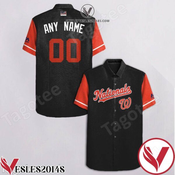 Personalized Washington Nationals Black Gift For Fans Hawaiian Shirt And Short, Unique Gifts For Friends - Vesles2014S 1