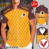 Personalized Washington Redskins Logo Yellow Brown Hawaiian Shirt And Short, Unique Gifts For Friends - Vesles2014S 1
