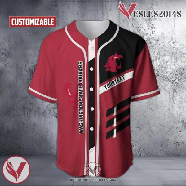 Personalized Washington State Cougars NCAA Baseball Jersey, Unique Gifts For Fans - Vesles2014s