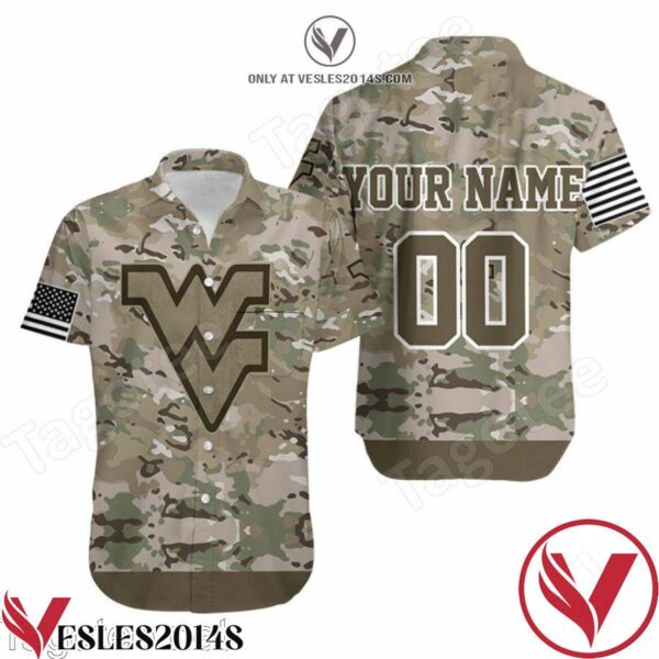 Personalized West Virginia Mountaineers Camouflage Veteran Hawaiian Shirt, Unique Gifts For Friends - Vesles2014S 1