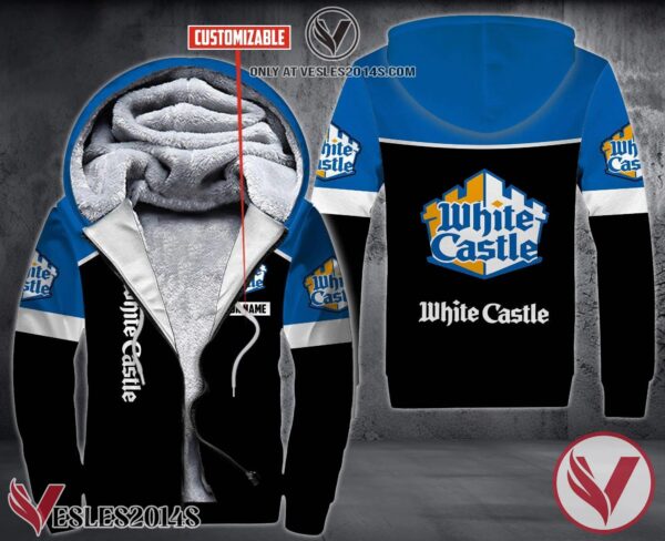 Personalized White Castle Uniform Fleece Hoodie, Unique Gifts For Employee - Vesles2014S 1