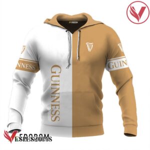 Personalized White and Beige Guinness Beer Claw Hoodie & Zip Hoodie - Vesles2014S 1