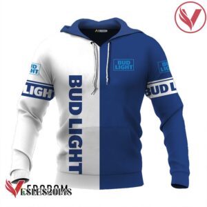 Personalized White and Blue Bud Light Claw Hoodie & Zip Hoodie - Vesles2014S 1