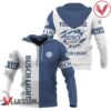 Personalized White and Blue Busch Light Claw Hoodie & Zip Hoodie - Vesles2014S