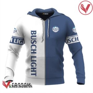 Personalized White and Blue Busch Light Claw Hoodie & Zip Hoodie - Vesles2014S 2