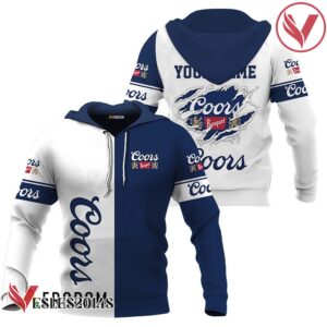 Personalized White and Blue Coors Banquet Claw Hoodie & Zip Hoodie - Vesles2014S
