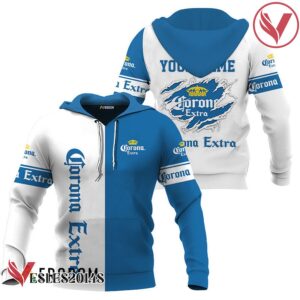 Personalized White and Blue Corona Extra Claw Hoodie & Zip Hoodie - Vesles2014S