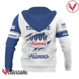 Personalized White and Blue Hamm's Beer Claw Hoodie & Zip Hoodie - Vesles2014S 3
