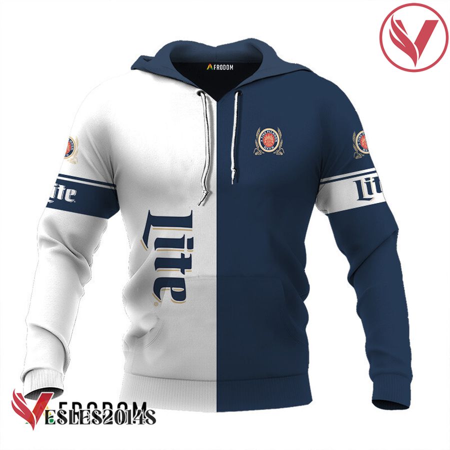 Personalized White and Blue Miller Lite Claw Hoodie & Zip Hoodie - Vesles2014S 1