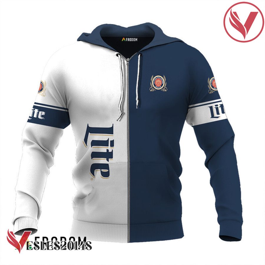 Personalized White and Blue Miller Lite Claw Hoodie & Zip Hoodie - Vesles2014S 2