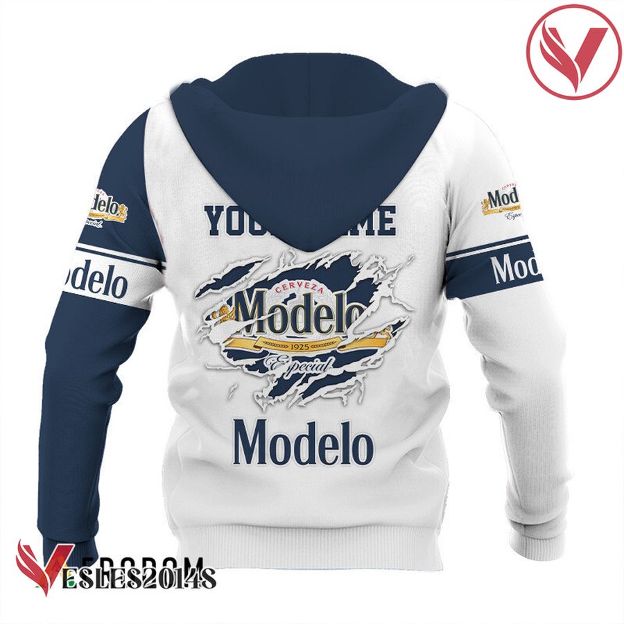 Personalized White and Blue Modelo Negra Claw Hoodie & Zip Hoodie - Vesles2014S 3