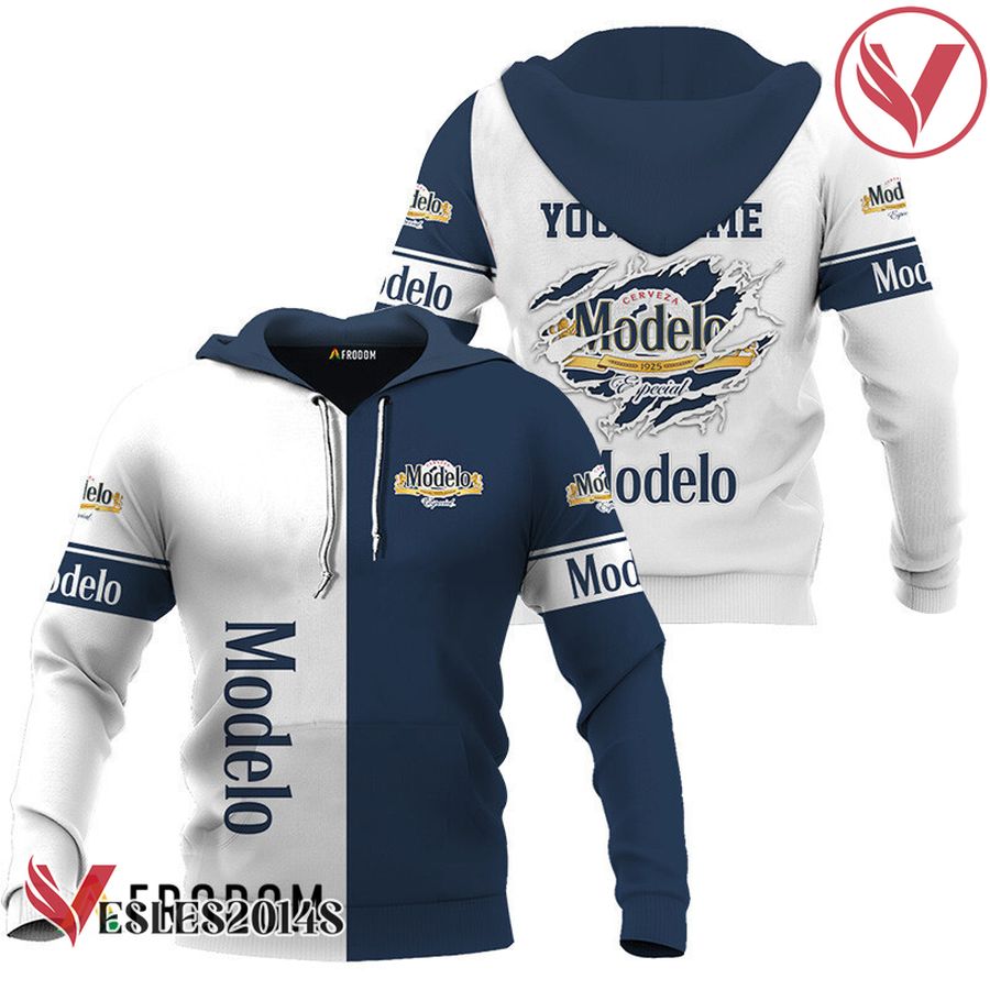 Personalized White and Blue Modelo Negra Claw Hoodie & Zip Hoodie - Vesles2014S