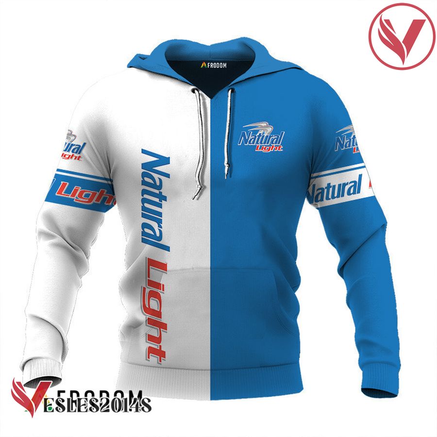 Personalized White and Blue Natural Light Claw Hoodie & Zip Hoodie - Vesles2014S 1