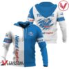 Personalized White and Blue Natural Light Claw Hoodie & Zip Hoodie - Vesles2014S
