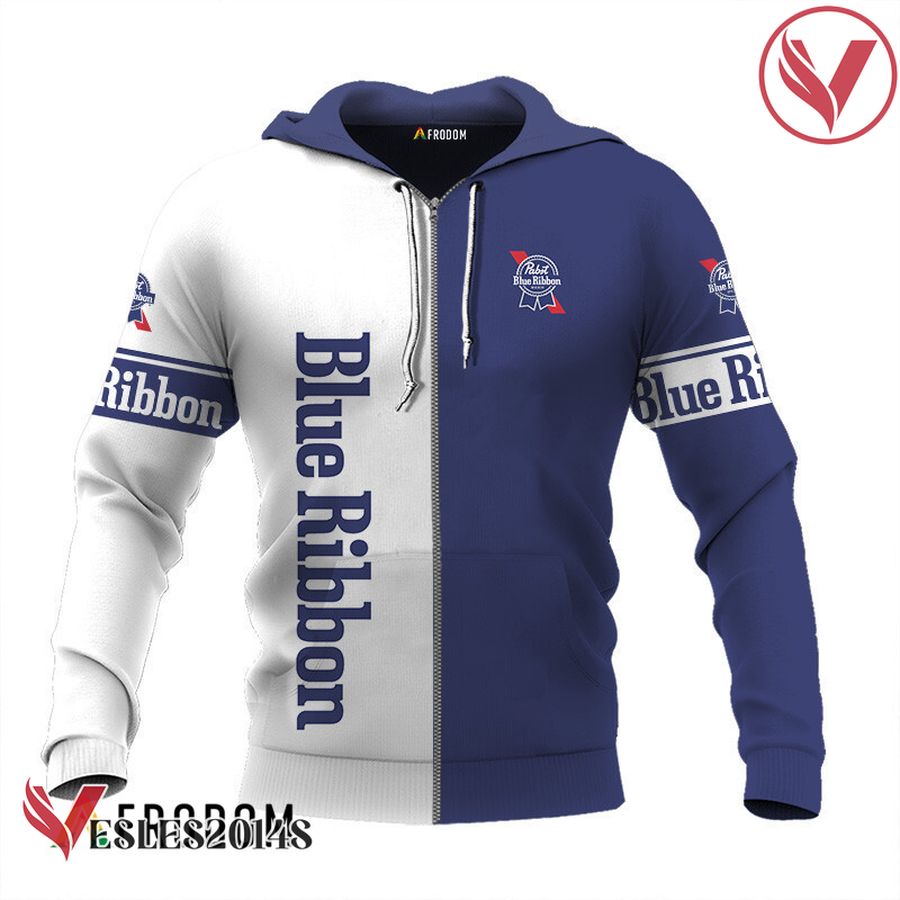 Personalized White and Blue Pabst Blue Ribbon Claw Hoodie & Zip Hoodie - Vesles2014S 2