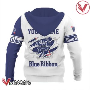 Personalized White and Blue Pabst Blue Ribbon Claw Hoodie & Zip Hoodie - Vesles2014S 3