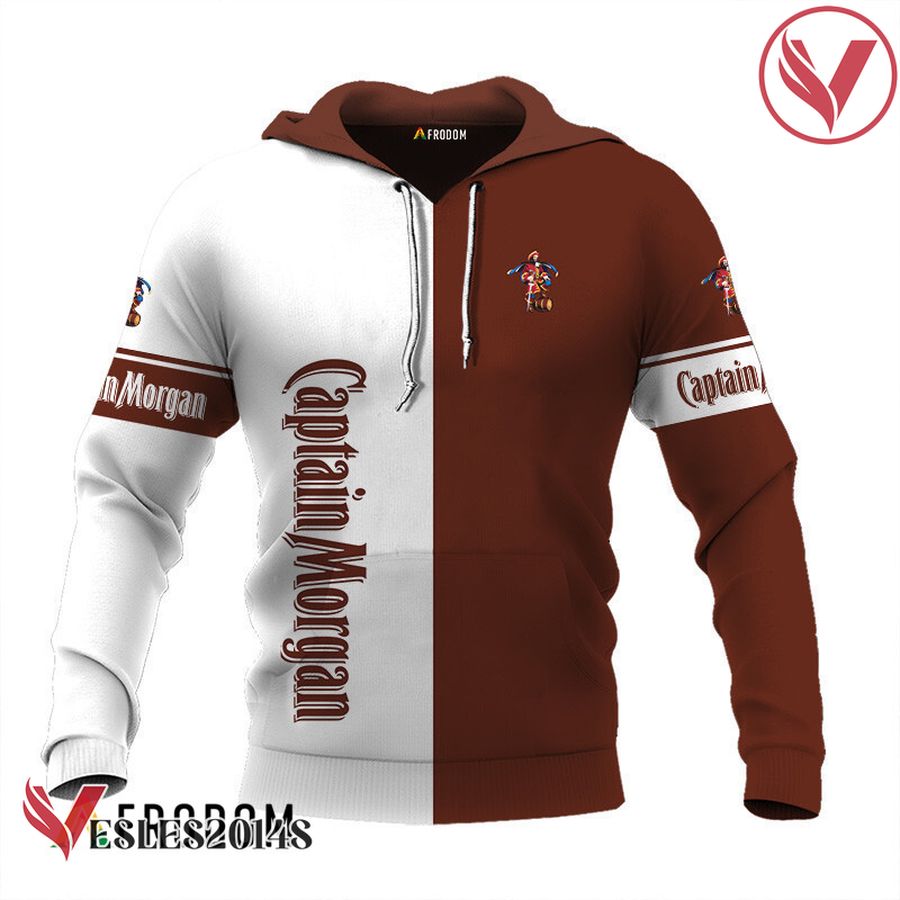Personalized White and Brown Captain Morgan Claw Hoodie & Zip Hoodie - Vesles2014S 1
