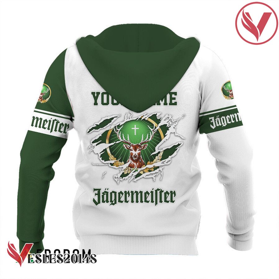 Personalized White and Green Jagermeister Claw Hoodie & Zip Hoodie - Vesles2014S 3