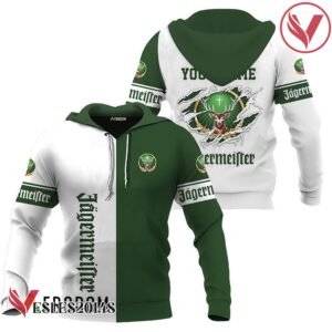 Personalized White and Green Jagermeister Claw Hoodie & Zip Hoodie - Vesles2014S