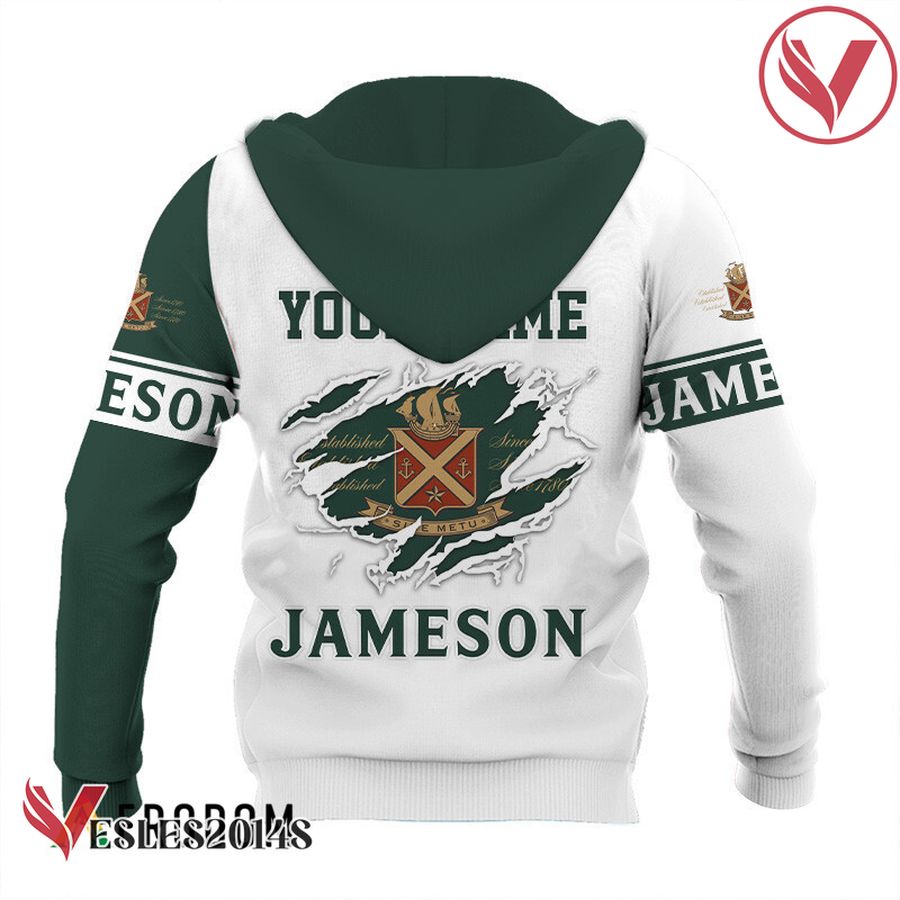 Personalized White and Green Jameson Claw Hoodie & Zip Hoodie - Vesles2014S 3