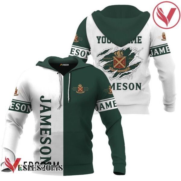 Personalized White and Green Jameson Claw Hoodie & Zip Hoodie - Vesles2014S