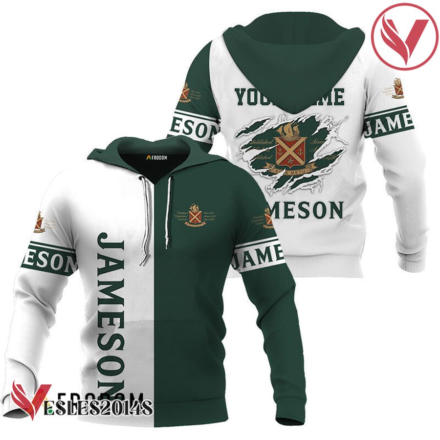 Personalized White and Green Jameson Claw Hoodie & Zip Hoodie - Vesles2014S