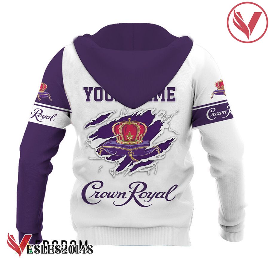 Personalized White and Purple Crown Royal Claw Hoodie & Zip Hoodie - Vesles2014S 3