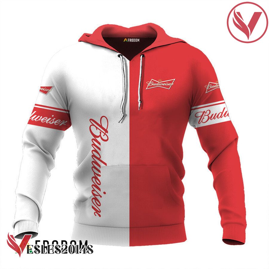 Personalized White and Red Budweiser Claw Hoodie & Zip Hoodie - Vesles2014S 1