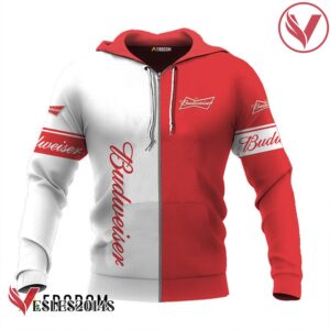 Personalized White and Red Budweiser Claw Hoodie & Zip Hoodie - Vesles2014S 2