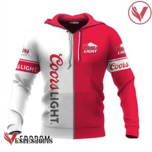 Personalized White and Red Coors Light Claw Hoodie & Zip Hoodie - Vesles2014S 2