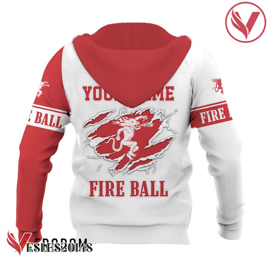 Personalized White and Red Fireball Whisky Claw Hoodie & Zip Hoodie - Vesles2014S 3