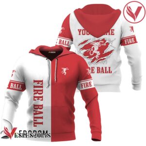 Personalized White and Red Fireball Whisky Claw Hoodie & Zip Hoodie - Vesles2014S