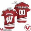 Personalized Wisconsin Badgers Ncaa Red Hawaiian Shirt, Unique Gifts For Friends - Vesles2014S 1