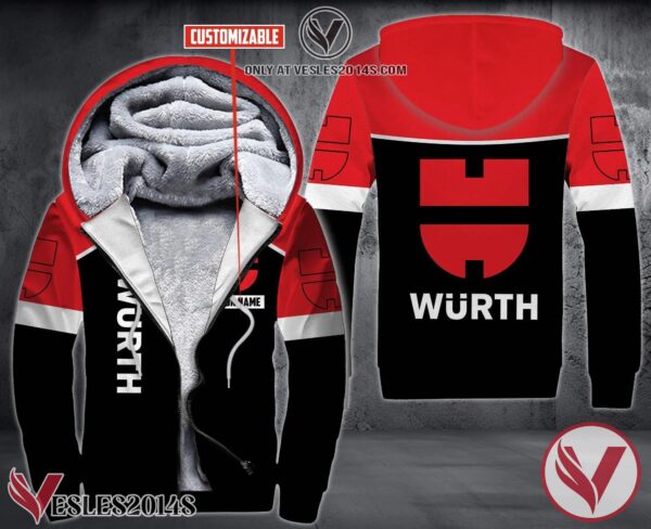 Personalized Wurth Uniform Custom Fleece Hoodie, Unique Gifts For Employee - Vesles2014S 1